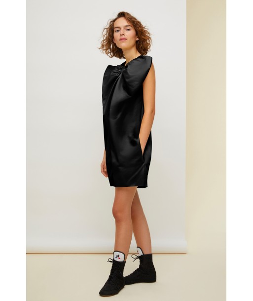 Oversized bow satin mini dress les ligaments