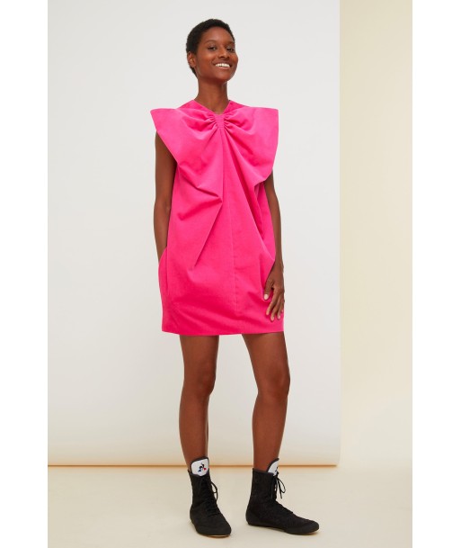 Oversized bow velvet mini dress Les êtres humains sont 