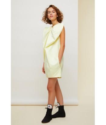 Oversized bow satin mini dress les ctes