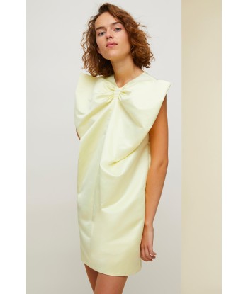 Oversized bow satin mini dress les ctes