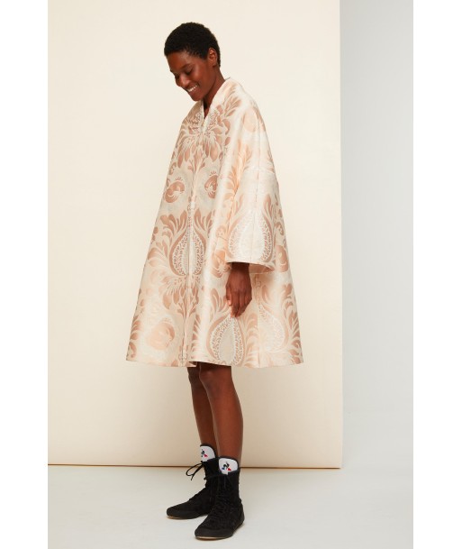 Oversized floral silk brocade coat meilleur choix