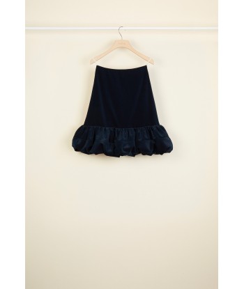 Bubble hem velvet skirt en ligne