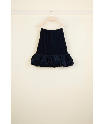 Bubble hem velvet skirt en ligne