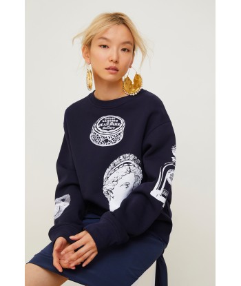 Printed cotton oversized sweatshirt Amélioration de cerveau avec