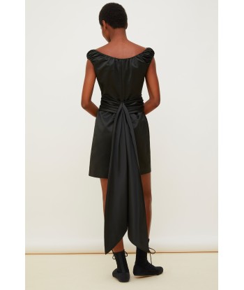 Cold-shoulder dress with oversized draped panels hantent personnes