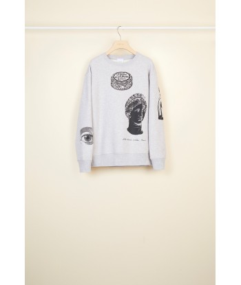 Printed cotton oversized sweatshirt livraison gratuite