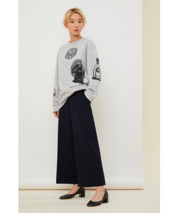 Printed cotton oversized sweatshirt livraison gratuite