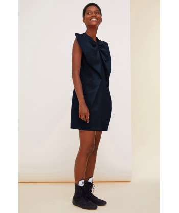 Oversized bow velvet mini dress de votre