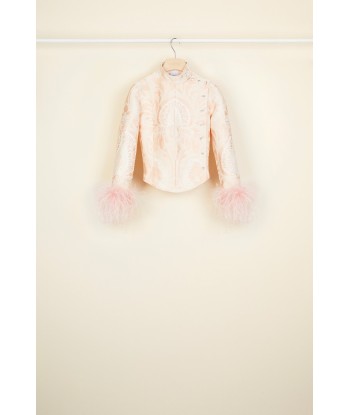 Feather-embellished silk brocade jacket 2 - 3 jours ouvrés.