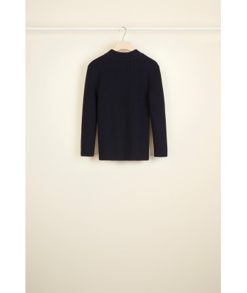 Merino wool jumper with brass and pearl brooches Véritable concentré