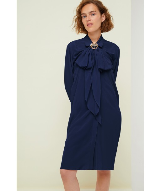 Pussy-bow mini silk shirtdress 2 - 3 jours ouvrés.