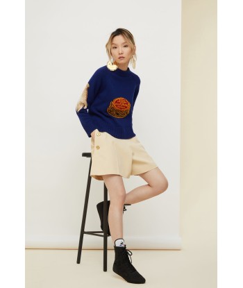 Archive embroidered jacquard wool jumper Vous souhaitez 