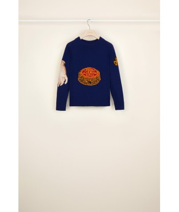 Archive embroidered jacquard wool jumper Vous souhaitez 