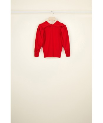 Twist collar wool jumper Faites des économies