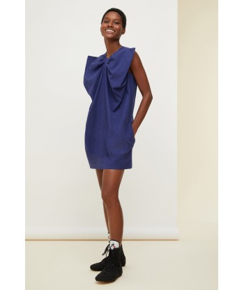 Oversized bow seersucker mini dress 50% de réduction en Octobre 2024