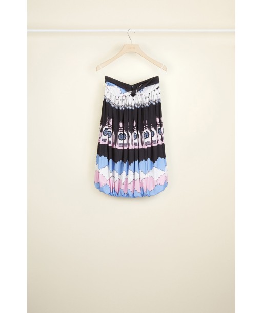 Printed twisted waist bubble skirt ouvre sa boutique