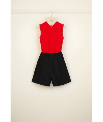 Silk and cotton playsuit pas cher chine