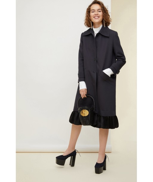 Ruffle hem gabardine coat Toutes les collections ici