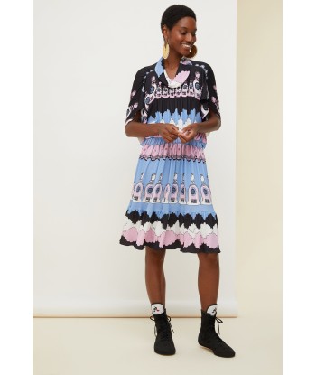 Printed jersey smock dress shop