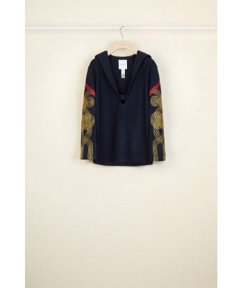 Embroidered wool and cashmere sailor tunic Venez découvrir notre 