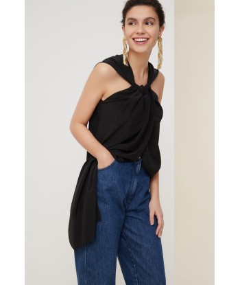 Asymmetrical panel silk top du meilleur 