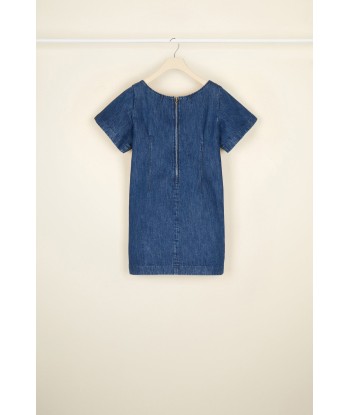 Bow denim minidress la colonne vertébrale