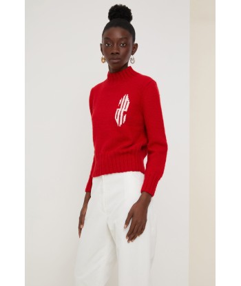 Cropped intarsia logo jumper Dans la société mordern