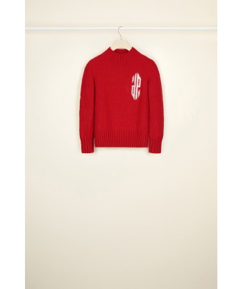 Cropped intarsia logo jumper Dans la société mordern