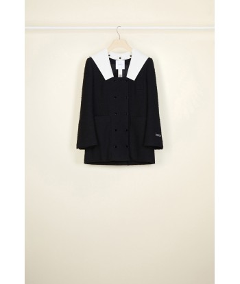 Sailor collar cotton tweed jacket votre