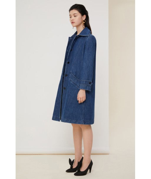 Denim overcoat de pas cher