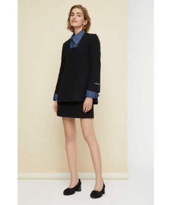 Sailor collar cotton tweed jacket votre