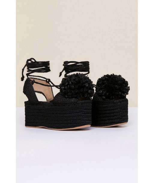 Pompom platform espadrilles Fin de série