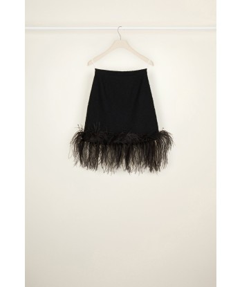 Feather cotton tweed miniskirt une grave pollution 