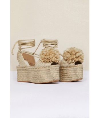 Pompom platform espadrilles d'Europe débarque