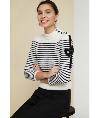 Iconic jewelled Breton jumper pas cheres