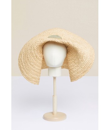 Embellished oversized woven hat Faites des économies