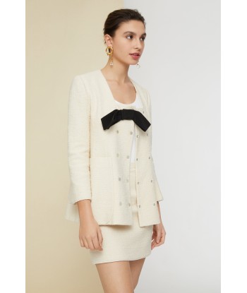 Bow cotton tweed jacket en ligne