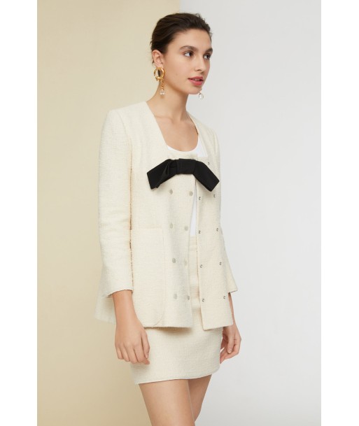 Bow cotton tweed jacket en ligne