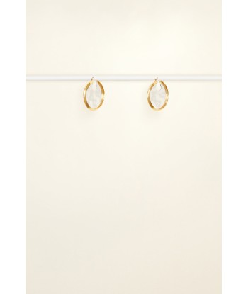 Hammered brass hoop earrings Paris Déstockage Promo