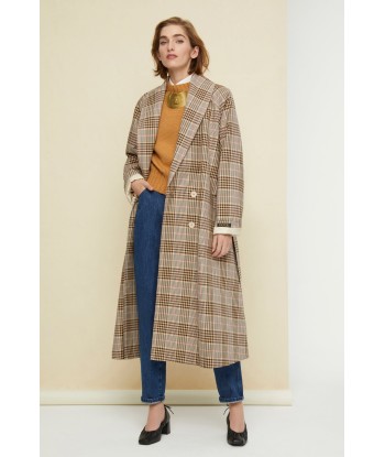 Tartan gabardine trenchcoat acheter