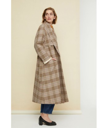 Tartan gabardine trenchcoat acheter