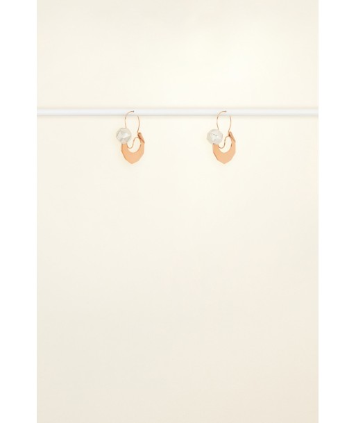 Small Facet Hoop Earrings - Copper and Silver Faites des économies