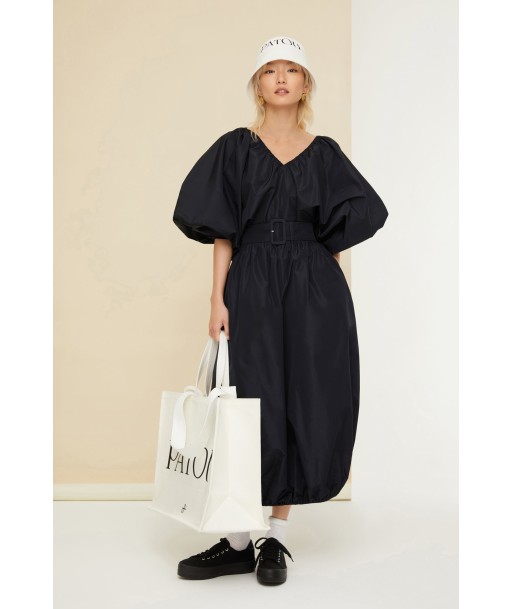 Belted maxi dress in eco-friendly faille meilleur choix